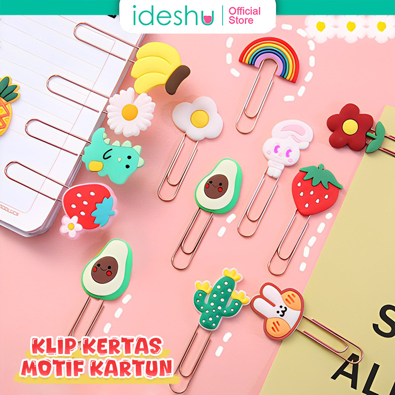 

Penjepit Kertas Motif Lucu Bahan Steel + Rubber Paper Clip Klip Kertas Lucu Penjepit Kertas Cartoon