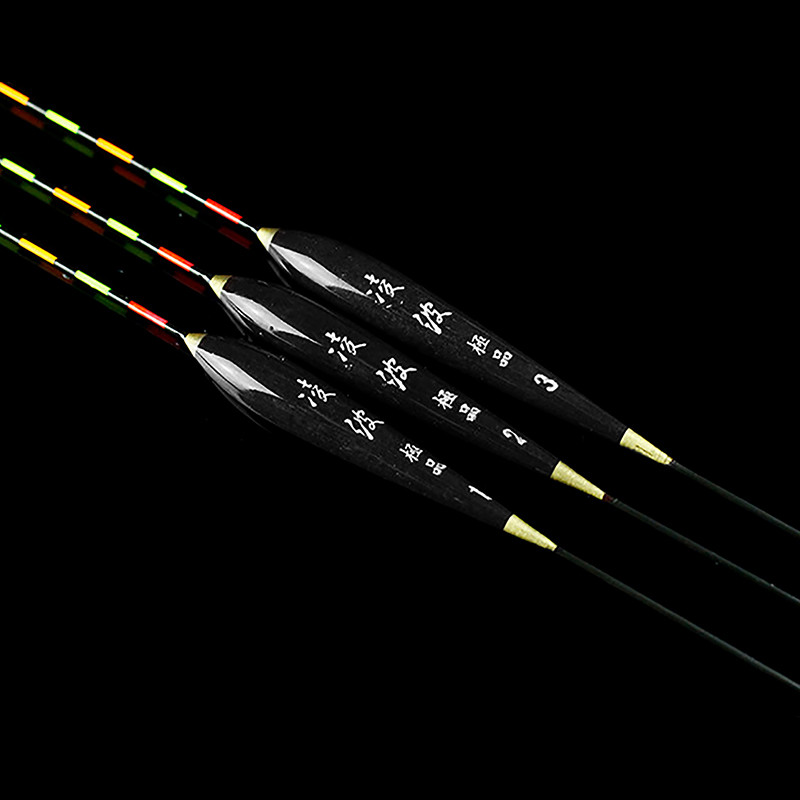 Fishing Float Wood Fluorescent High Sensitivity Bobber Luminous Float Marked Bold Fishing Light Floa