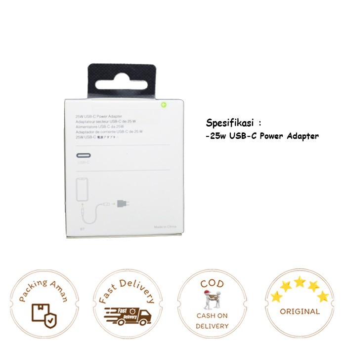 Kepala Batok / Adaptor Charger Iphone 13 Promax 25w Super Original 100%