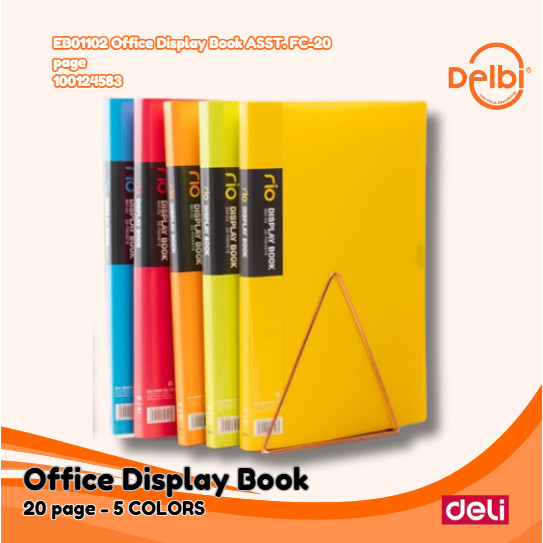 

Display Book Clear Holder Cover Plastik PP yang kuat warna cerah Deli EB01102 Office Display Book ASST. FC-20 page