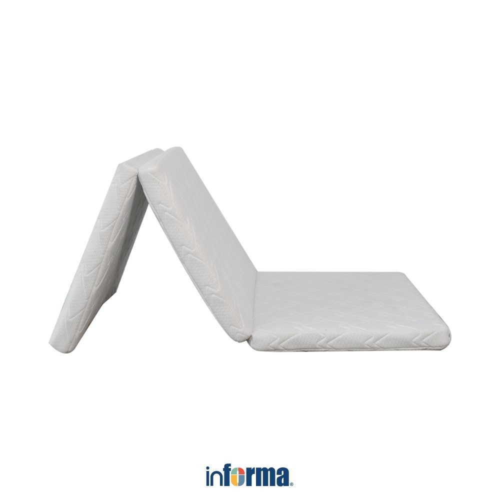 Informa Sleep 90x190x8 cm Triden Kasur Lipat Portable - Putih Folding Bed Matras Lipet Kasur Gulung 