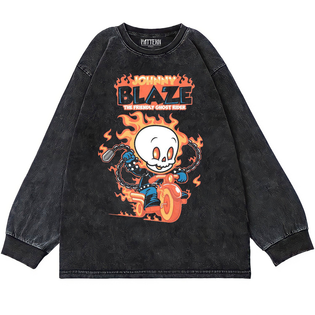 Patternmerch "casper johnny blaze" Oversize T-Shirt | Longsleeve Oversized | washing tee | Kaos