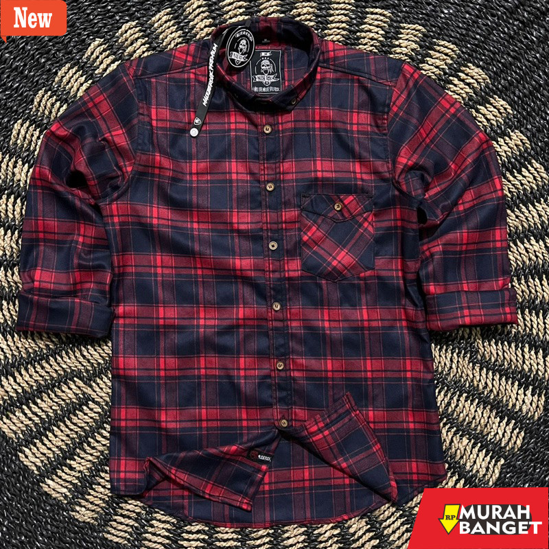 kemeja kotak kotak cowok kemeja flanel  pria lengan panjang kemeja cowok casual distro premium