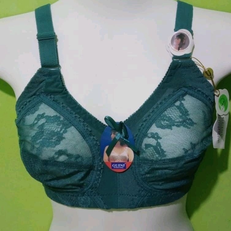 BRA CUP BESAR MOTIF BRUKAT KANCING 3 TALI LEBAR MEREK GUINI 408/BRA BIG CUP TANPA BUSA & KAWAT