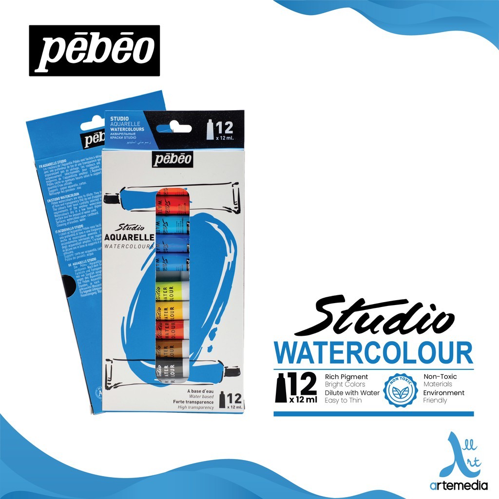 

Gramedia Surabaya - Pebeo Studio Watercolor Paint 12x12ml Tube Set