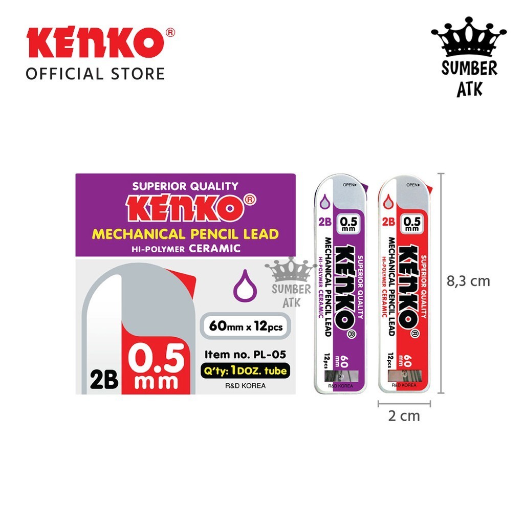 

Pencil Lead Isi Pensil Mekanik Joyko PL-05 2B 0.5 mm PL-05A24 isi 12 dan 24