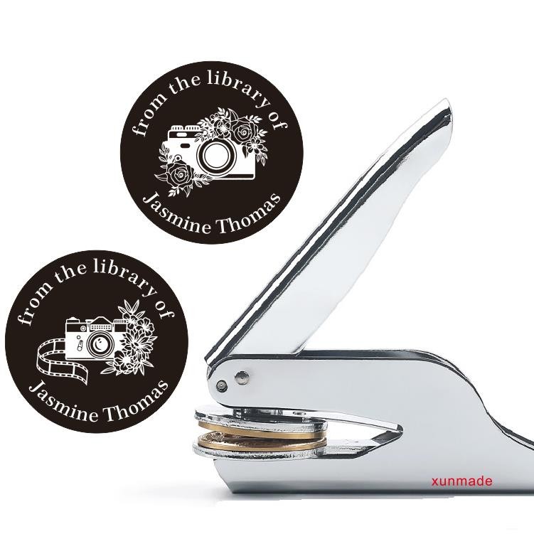 

Personalized Library Book Embosser Custom Company Embossing Seal Design Your Own Stamp Wedding Seals