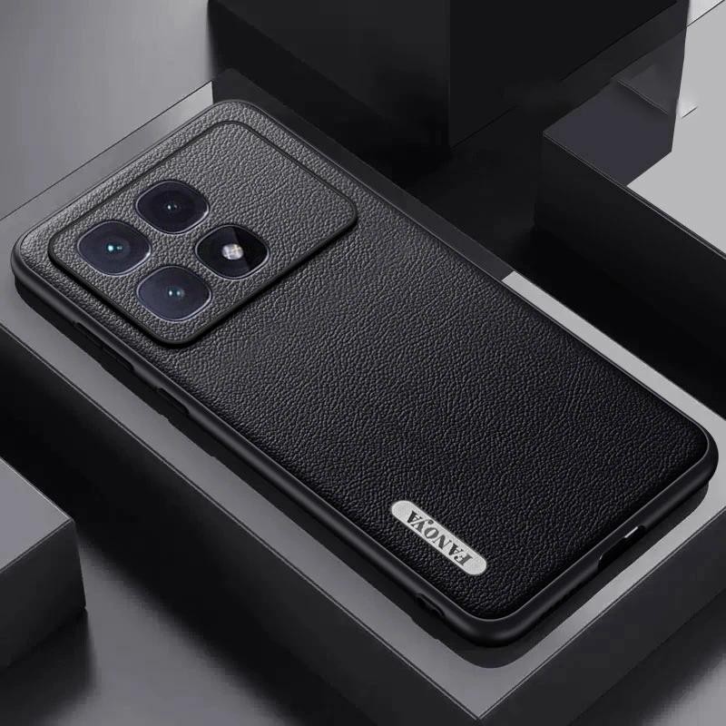 For Xiaomi Redmi K70 Ultra RedmiK70Ultra Leather Case Vegetable Tanning Silicone Protection Hard Pho