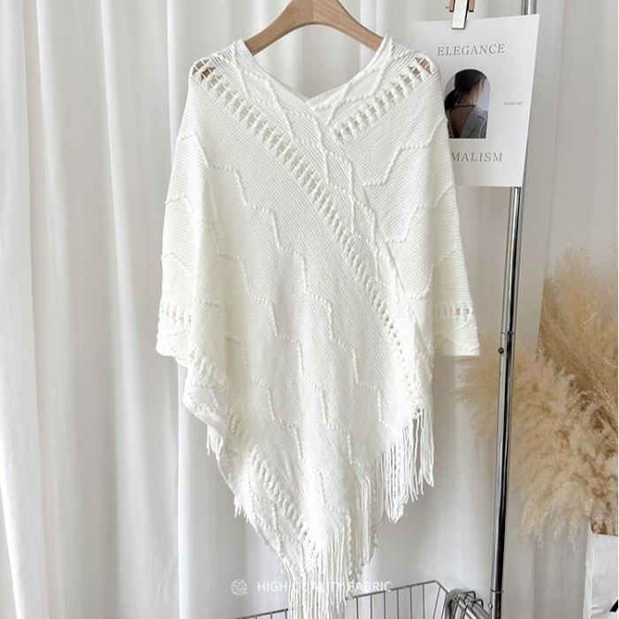 "Virtual.C" - SALE Outer Rajut / Jubah Outer / Baju Rajut Scarf Lebar / Syal Bohemian Style Spring A