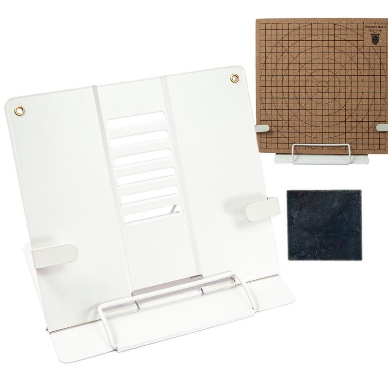 

Adjustable Macrame Board Stand Macrame Cork grid Board Foldable Beginner-Friendly DIY Projects Support for Hobby Craft Tool Tray