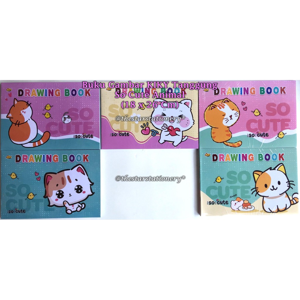 

(1 Pak Isi 5 Pcs) KIKY Buku Gambar KIKY Tanggung 18*26 Cm / Buku Gambar Kiky B5 Tanggung (1 Pak/5)