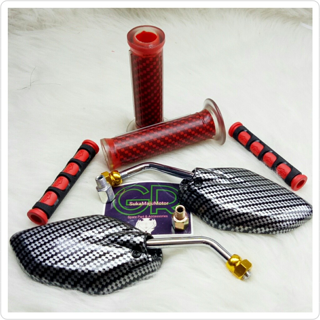 #CCR# spion karbon mini crome handle rem domino handgrip karbon paket universal Nmax,Aerox,Pcx,Vario