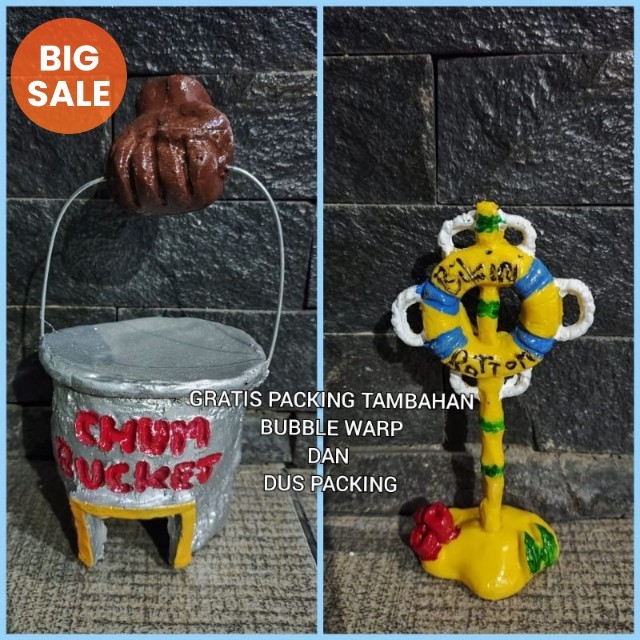Hiasan aquarium spongebob / rumah chum bucket / bikini  botton / hiasan aquarium / hiasan spongebob 
