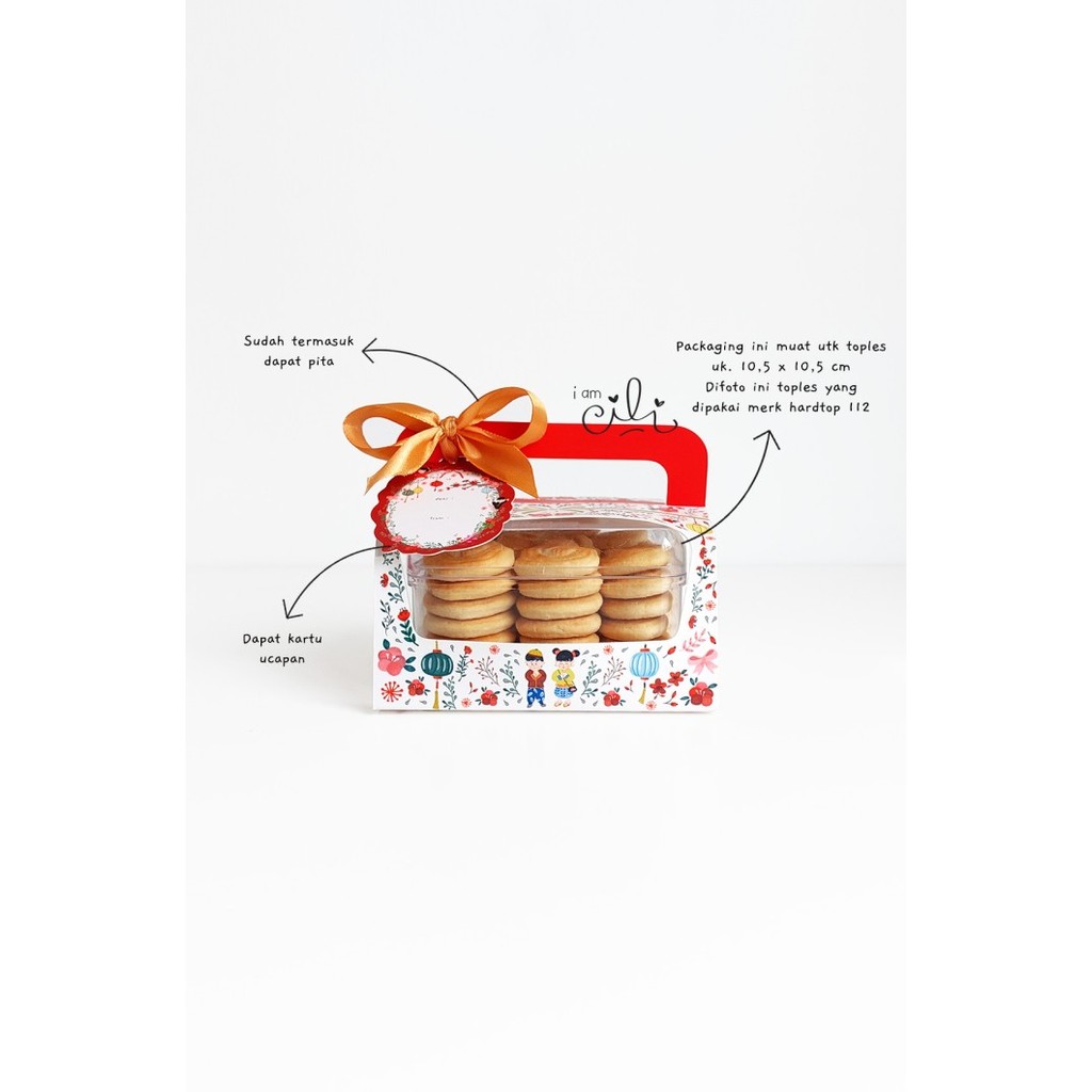 

( BOX TENTENG TOPLES KOTAK IMLEK) kue kering toples ht112 sincia cny - JINGYI