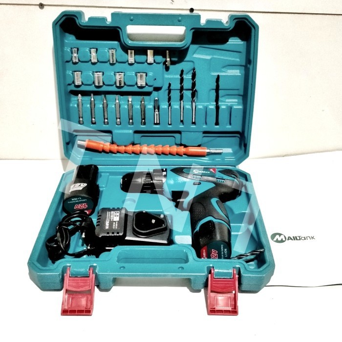 MAILTANK MESIN BOR CORDLESS CAS BATERAI 12V SH -191 BOR CAS BATERAI SET