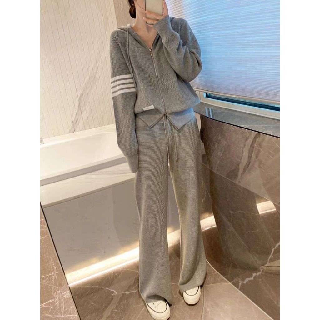 NAJWA - ONE SET HOODIE ZOYA WANITA KOREAN STYLE KNIT WAFFLE PREMIUM