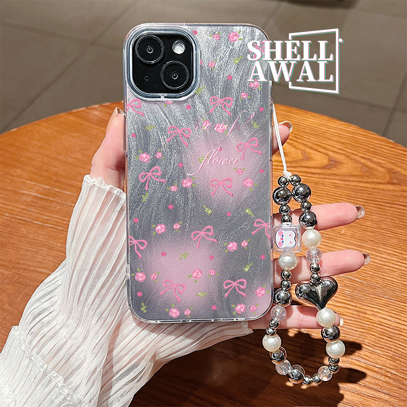 Berlaku untuk casing ponsel Samsung A04 Samsung A03 A02S  A55 A52S A51 busur dan rusak bunga A50 A34