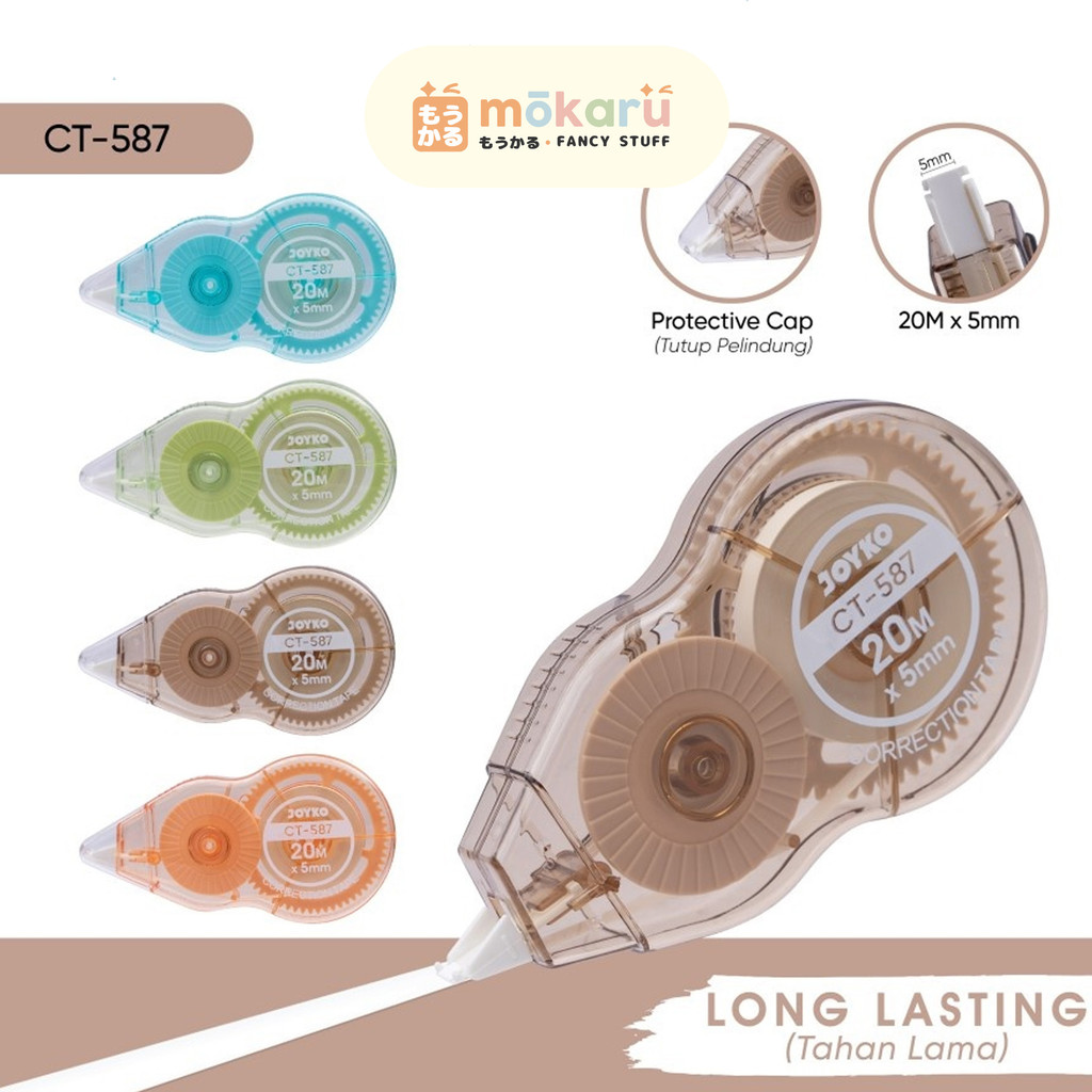 

Joyko Correction Tape CT-587 / Pita Koreksi Bentuk 8 Tip Ex Kering Murah Berkualitas