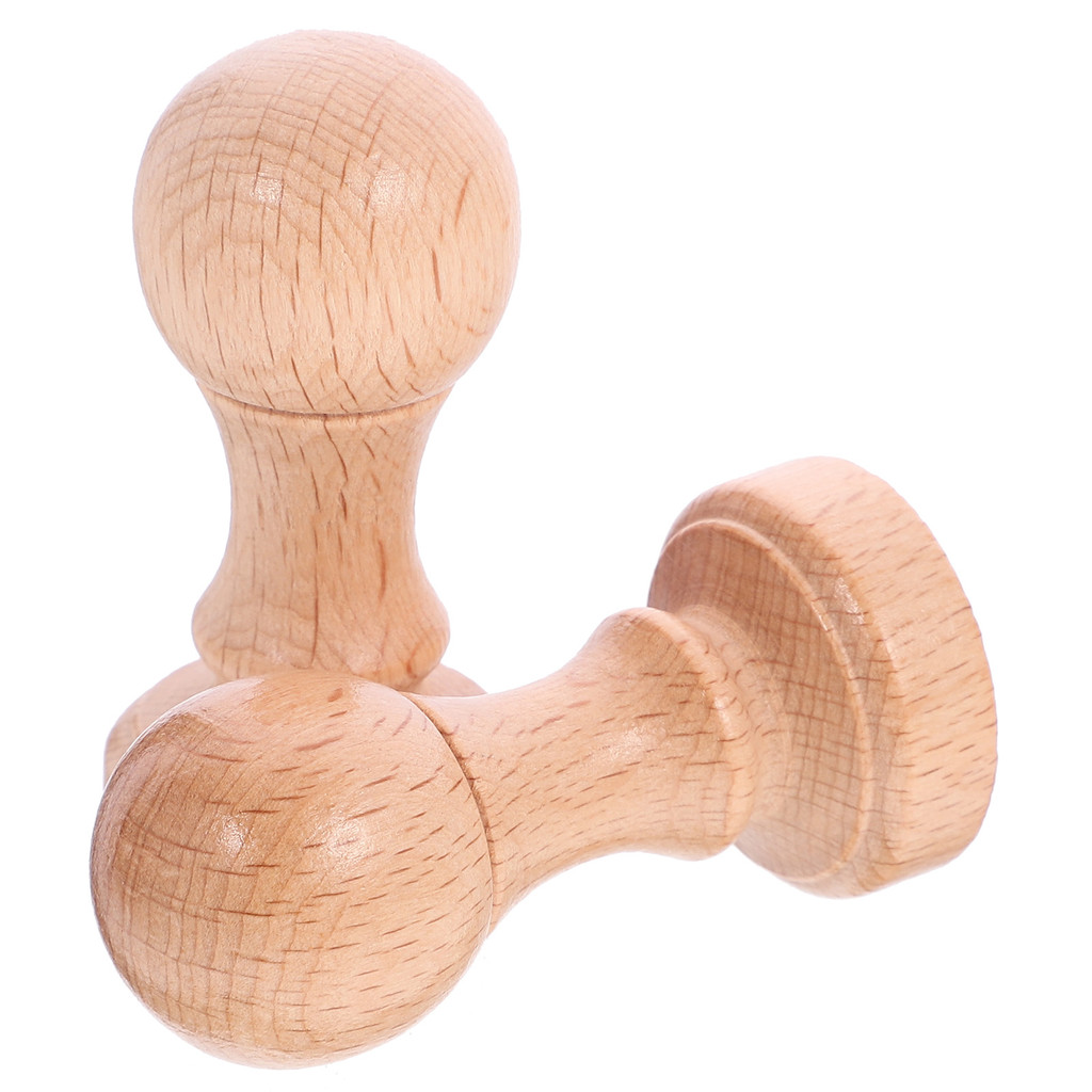 

2 Pcs Wooden Seal Vintage Decor Smooth Carving Stamps Diary Planner Creative Manual