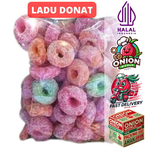 

500gr Donat Pelangi Gabus Donat Donat Pong Ladu Donat Donat Warna Getas Manis Getas Warna Warni Kue Donat Kering Donat Gabus Cemilan Snack Asin Makanan Ringan Termurah Terlaris Free Ongkir COD