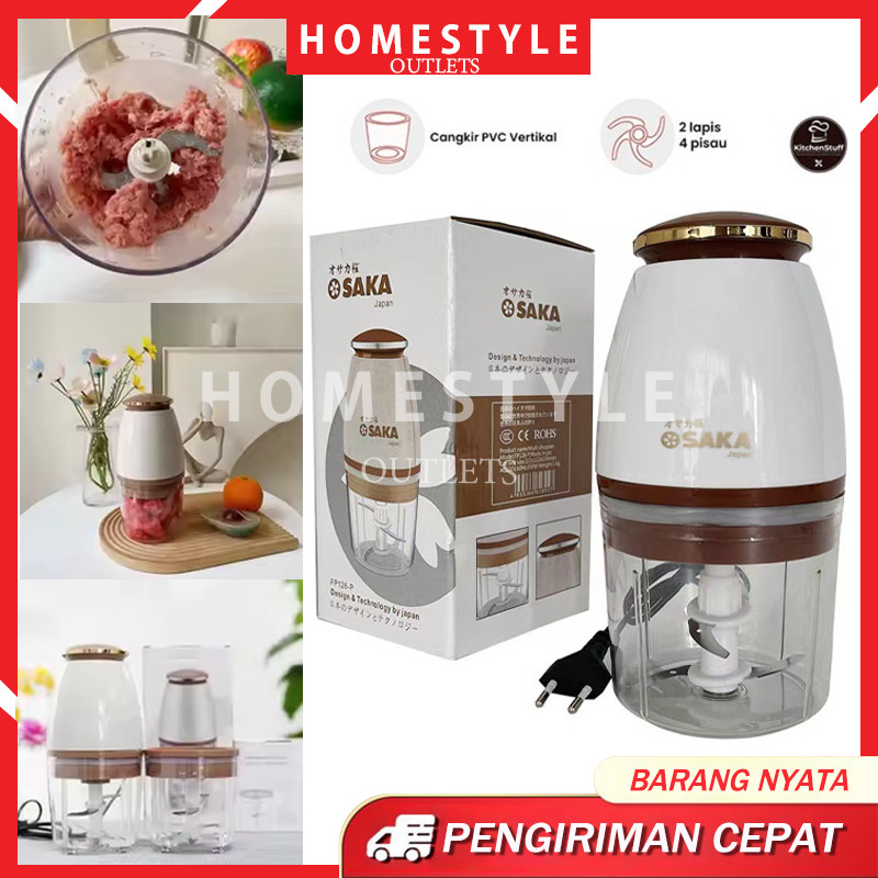 Blender Kapsul Serbaguna Chopper Daging Plastik Penggiling Daging Listrik Chopper Kapsul Mini