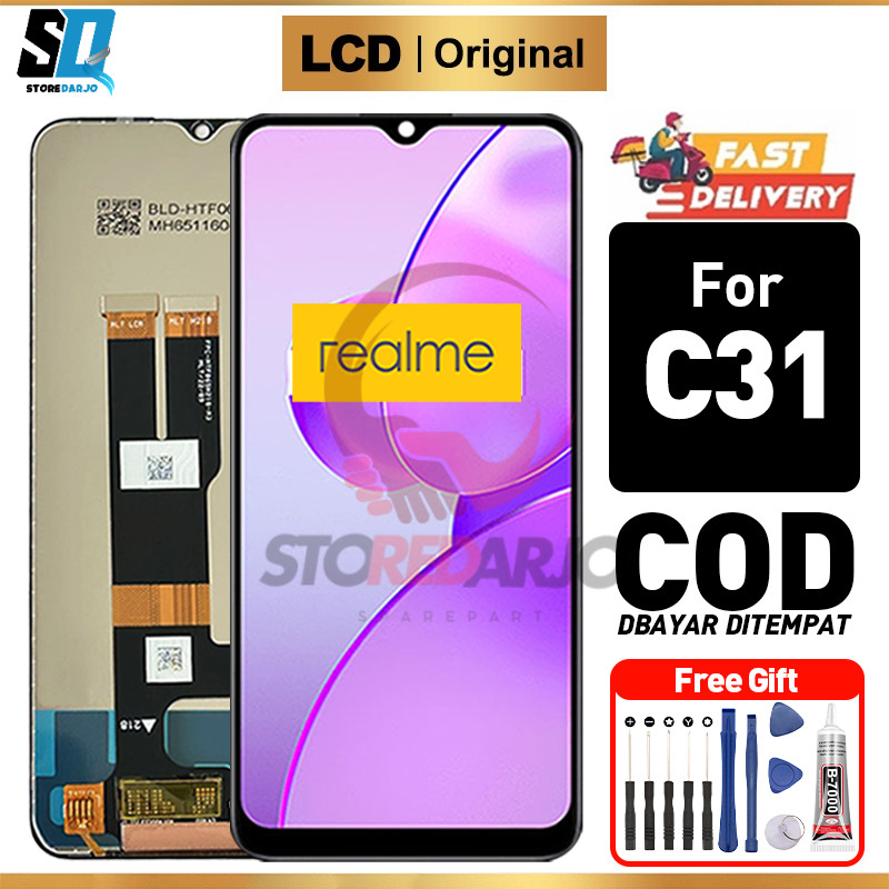LCD Realme C31 Original 100% Fullset ori  hp Touchscreen Murah For Glass Touch Screen Digitizer
