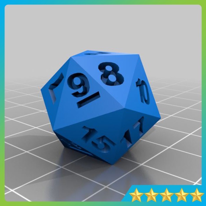 Dadu Polyhedral 20 Sisi - Dadu Polyhedral Koleksi Mainan Unik Custom