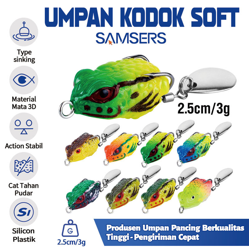 Mini Soft Frog 2.5cm/3g Katak Casting Soft Frog Lure Floating Bait Umpan Pancing kodok soft bait Cas