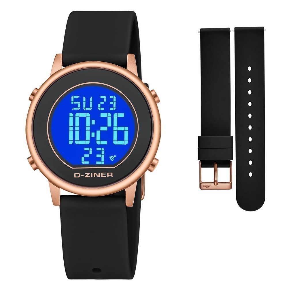 Jam Tangan Dziner 8355 Rubber Digital Water Resistant 10 ATM Promo