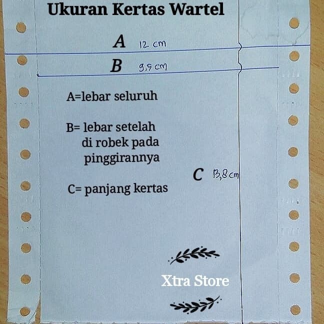 

best -kertas WARTEL 3ply Continuous Form 1/4 letter