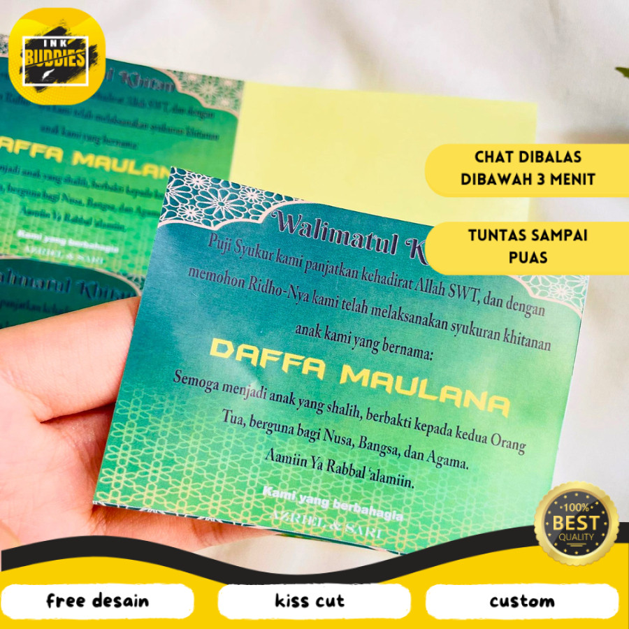 

INB Stiker Syukuran Khitanan (PAKAI FOTO) - Stiker Khitan Anak - Stiker Box Nasi (Langsung Tempel)