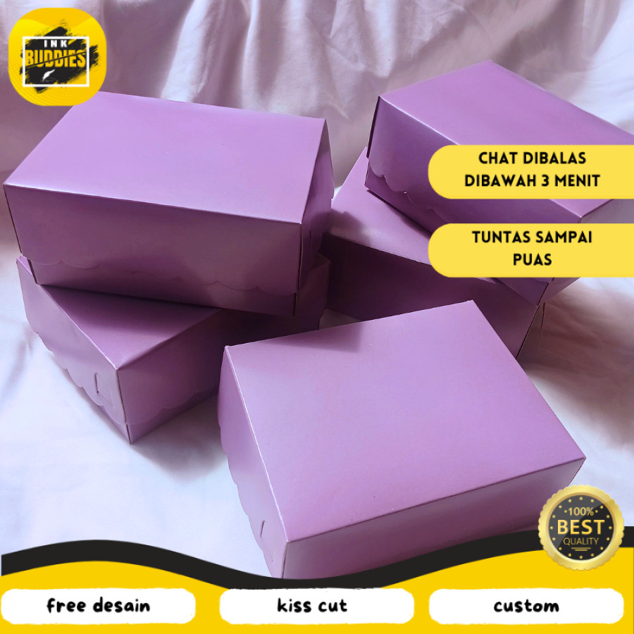

INB kotak kardus Ungu 12x 16 cm Kotak kardus Kue Snack Box