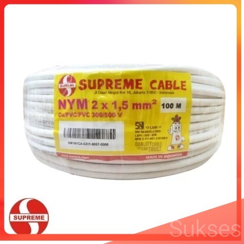 KABEL NYM SUPREME KABEL TEMBAGA TUNGGAL ROL 2X1.5 2x2.5 3x1.5 3x2.5 4x1.5 4x2.5 ROL