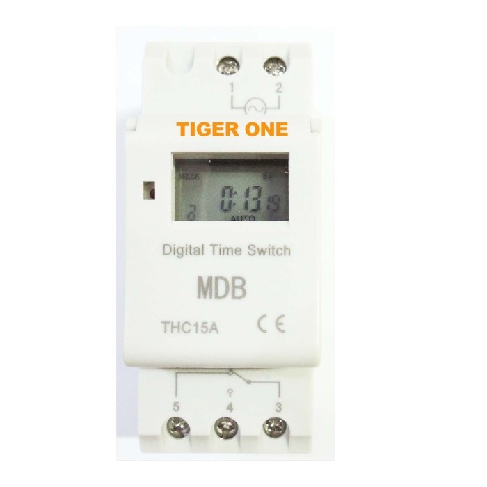 BEST -MCB TIMER digital, Timer Switch THC15A, panel lampu listrik otomatis