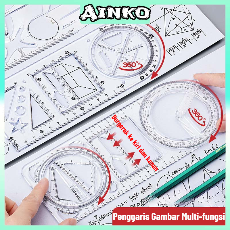 

Rotary Geometric Drawing Ruler Penggaris Multifungsi Geometri Bisa Diputar Hadiah Kreatif Drawing Ruler Alat Tulis Sekolah Kantor Perlengkapan Belajar Alat Ukur Multifunctional Drawing Ruler