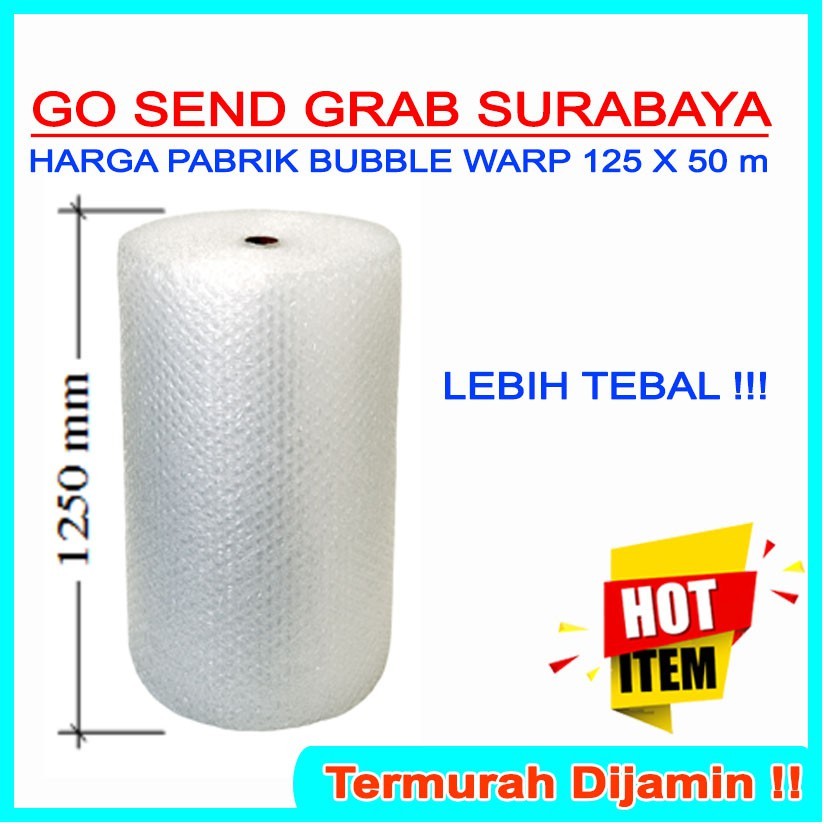 

TEBAL BUBBLE WRAP PLASTIK BUBBLE 125 cm X 50 meter !!!GOJEK / GRAB ONLY!!!