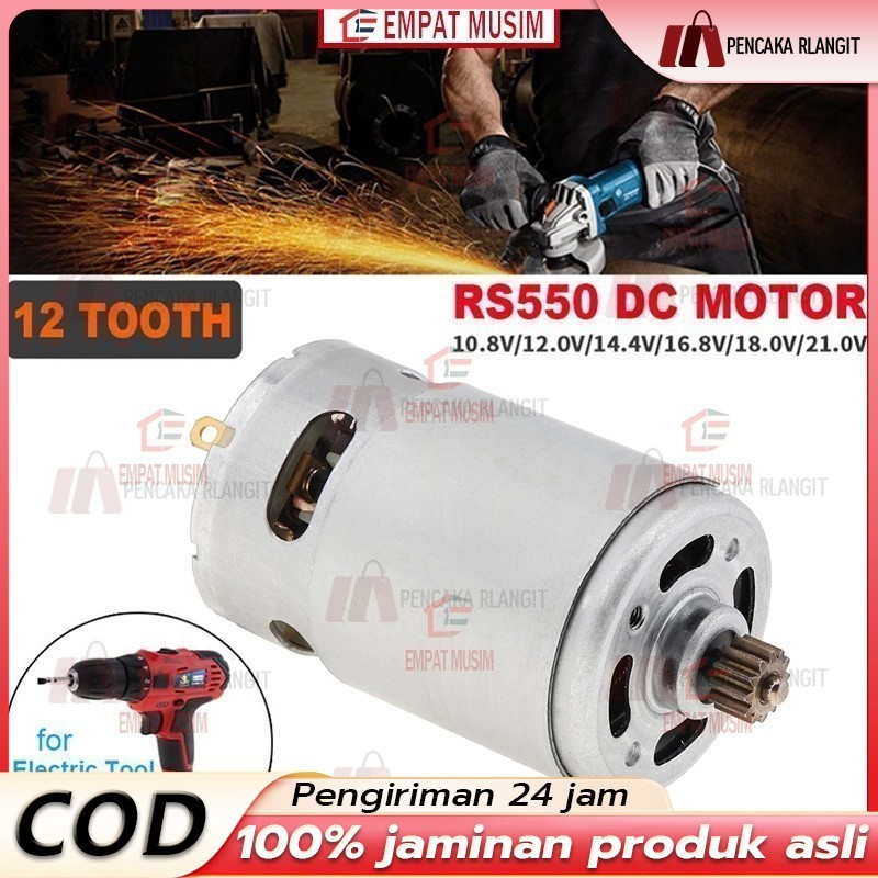 RS550 Motor Dinamo DC Rs550 DC 21V Motor High speed Pengganti Bor Baterai Cordless/Rs550 Dinamo Moto