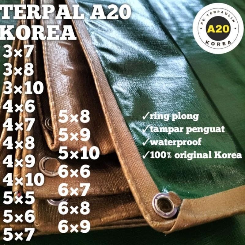 terpal tenda type A20 korea custom ukuran