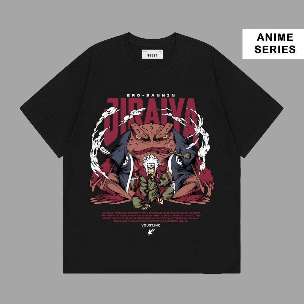 Kaos Anime Naruto JIRAIYA Hitam 24s
