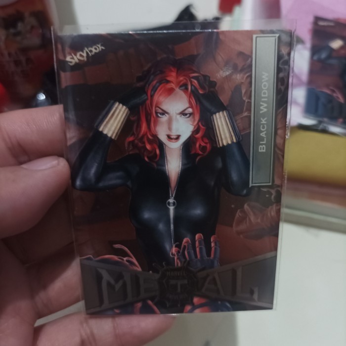 KY562 Kartu Marvel SkyBox METAL Universe 2021 Si Cantik Black Widow | RARE