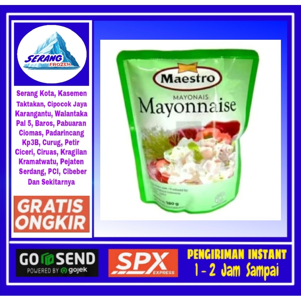 

Mayonaise Maestro 180g, Mayones, Serang Frozen