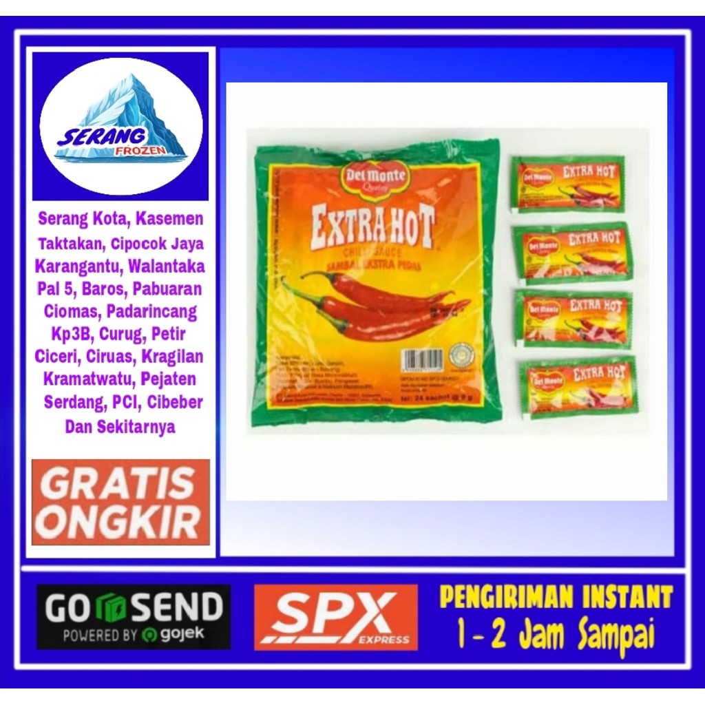 

Saos Extra Pedas Delmonte Sachet,Saus Saset Pedas, Serang Frozen