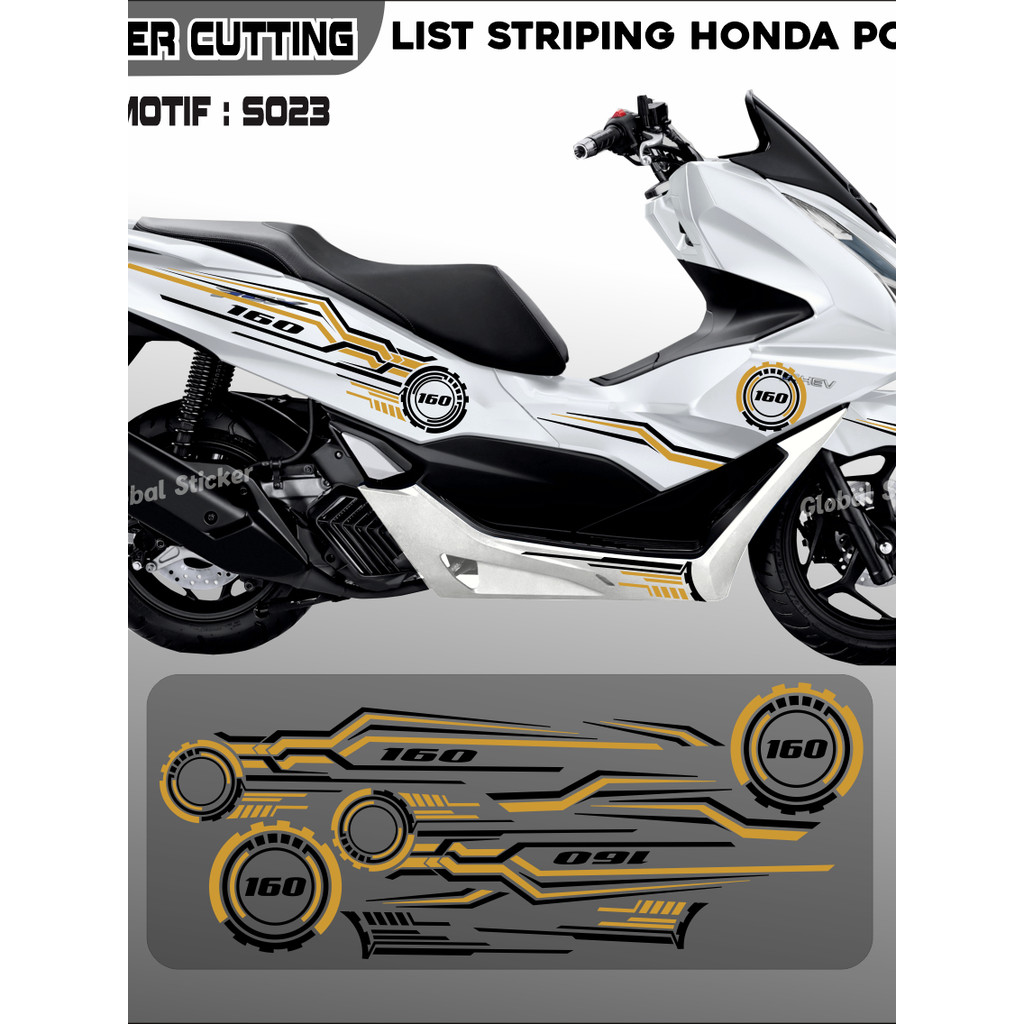 CUTTING STICKER CUTTING MOTOR HONDA PCX 160 STICKER LIST KEREN VARIAN WARNA DAN PROMO MURAH