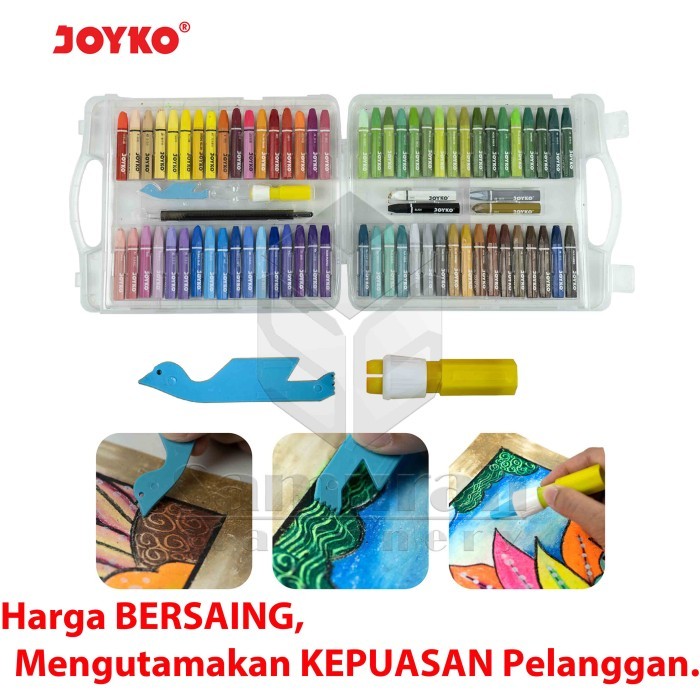 

promo -Crayon Joyko 72 rna Neon / Oil Pastel OP-72S / Krayon Minyak 72W