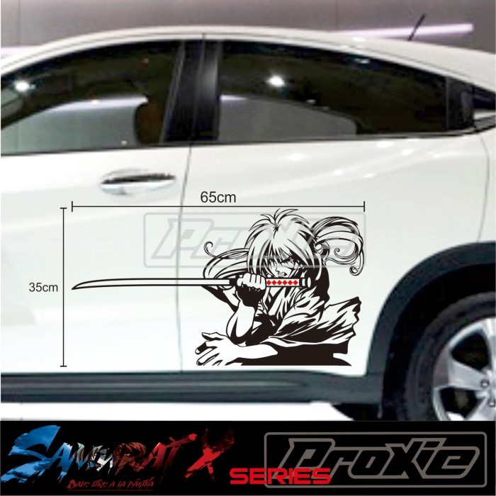 Sticker Mobil Cutting Sticker anime Samurai X Sticker Animasi Samurai