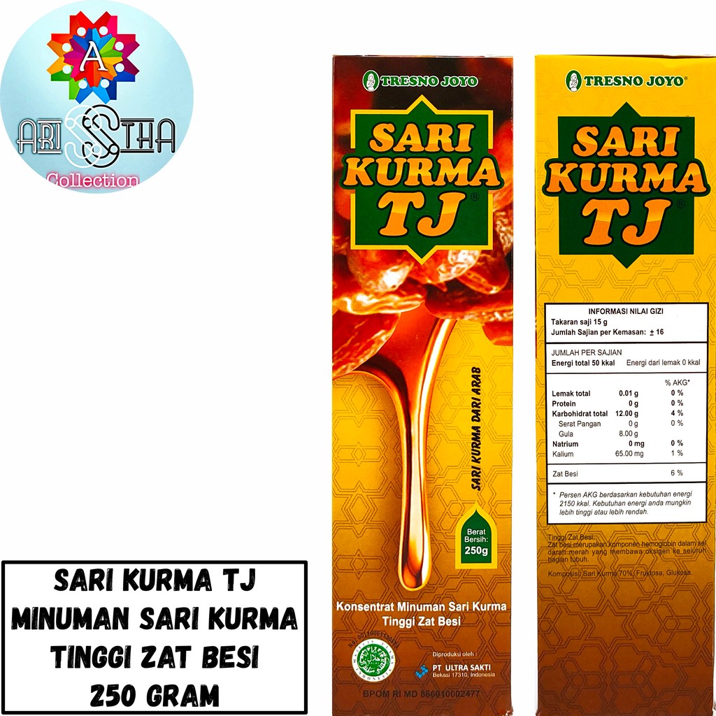 

Sari Kurma TJ Minuman Sari Kurma Tinggi Zat Besi 250 ML