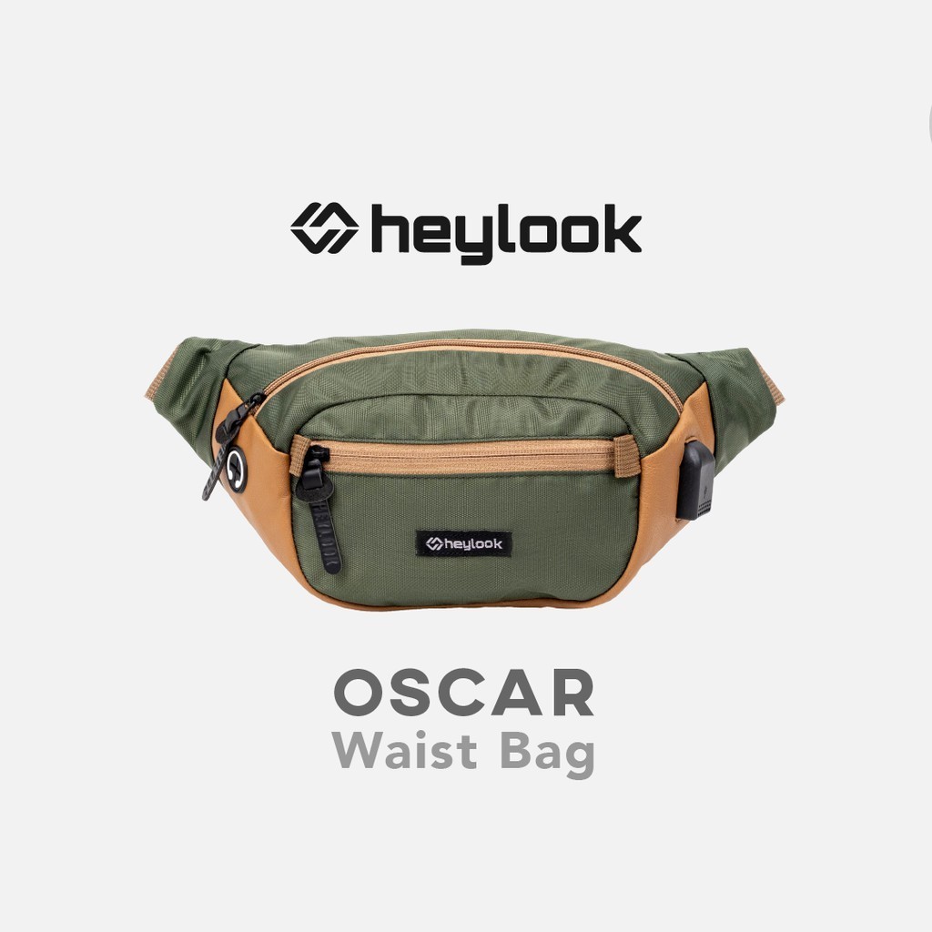 HEYLOOK Official - Tas Selempang Pria Waist Bag Nylon OSCAR Pria Waist Bag Distro