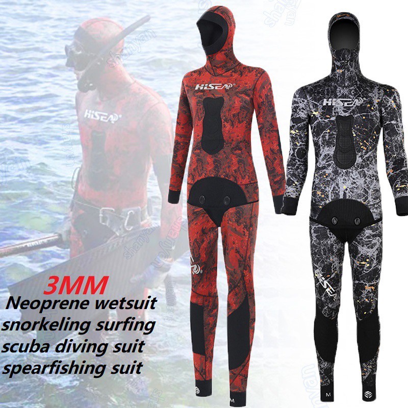 Hisea 3MM wetsuit Yamamoto Jepang wetsuit sel terbuka pria set selam scuba set snorkeling set selam 