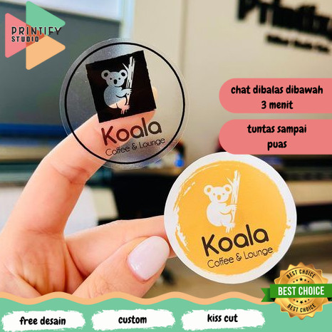 

Printify SBV 2-7 Print Cetak Stiker Logo Olshop Custom Sticker Label Makanan Anti Air Free Desain