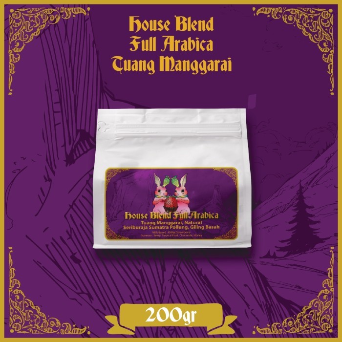 

House Blend - 50:50 Tuang Manggarai x Seriburaja Full Arabica - 200gr